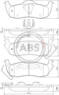 Гальмівні колодки, дискове гальмо (набір) A.B.S. 37534