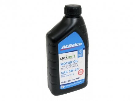 Олива моторна синтетична Full Synthetic Motor Oil Dexos1 Gen3 5W-30 SP 0,946л (19432351) ACDelco 109324