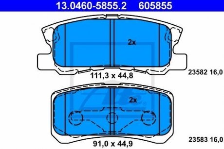 Гальмівні колодки ATE 13046058552