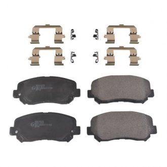 Колодки передні w/Dual Piston Caliper c пластинами BLUE PRINT D1640BP (фото 1)