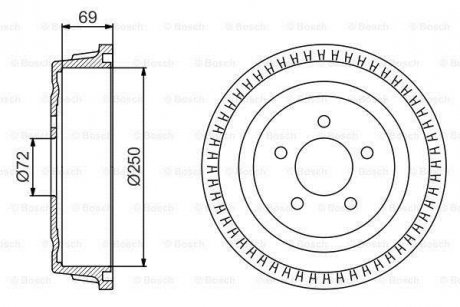 БАРАБАН ГАЛЬМIВНИЙ BOSCH 0986477185