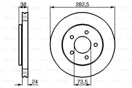 Диск гальмівний BOSCH 0986478983