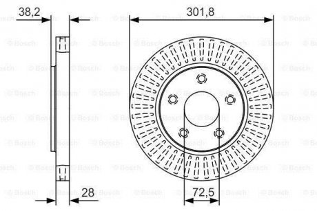 Тормозной диск BOSCH 0986479B17