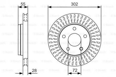 Диск гальмівний передній BOSCH 0986479C38