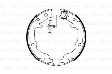 Гальмівні колодки барабані BOSCH 0986487766