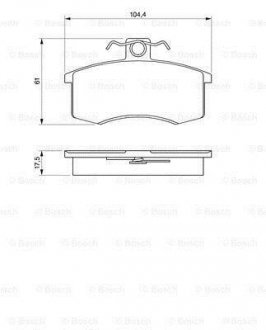 Комплект гальмівних колодок - дискові BOSCH 0986491700