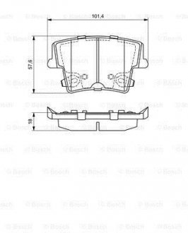 Гальмівні колодки, дискові BOSCH 0986494678