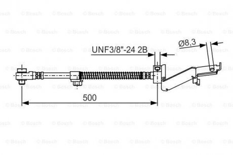 Шланг гальмівний BOSCH 1987476865