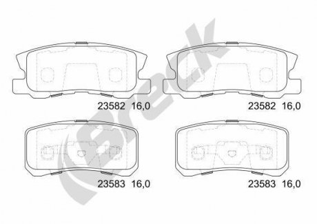 Гальмівні колодки, дискові BRECK 235820070200