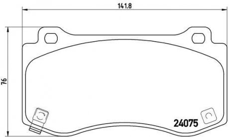 Гальмівні колодки, дискове гальмо (набір) BREMBO P11023