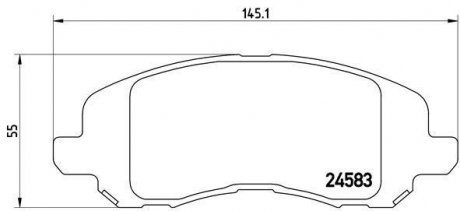 Комплект гальмівних колодок з 4 шт. дисків BREMBO P18001 (фото 1)