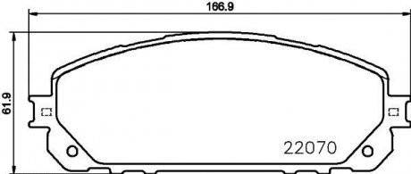 Комплект гальмівних колодок з 4 шт. дисків BREMBO P37021