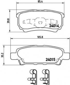 Комплект гальмівних колодок з 4 шт. дисків BREMBO P54034 (фото 1)