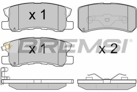 Гальмівні колодки (набір) BREMSI BP2965