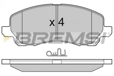 Гальмівні колодки (набір) BREMSI BP3080