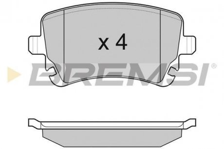 Гальмівні колодки (набір) BREMSI BP3086 (фото 1)