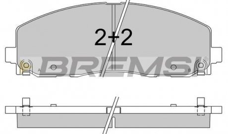 Гальмівні колодки (набір) BREMSI BP3543 (фото 1)