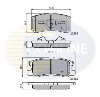 Комплект тормозных колодок, дисковый механизм COMLINE CBP0905