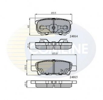 Комплект тормозных колодок, дисковый механизм COMLINE CBP31290