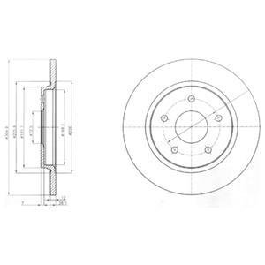 Диск гальмівний Delphi BG4247