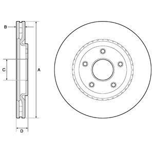 Диск гальмівний Delphi BG4759C