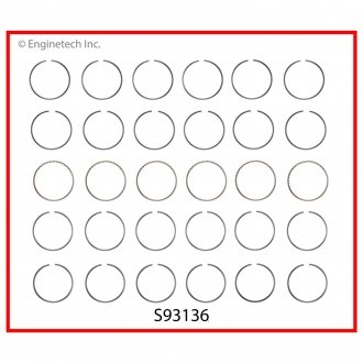 Поршневые кольца ENGINETECH S93136STD (фото 1)