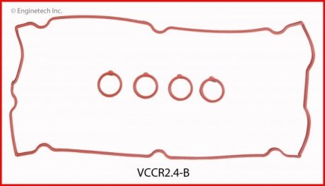 Прокладка кришки клапанної, включаючи кільця ENGINETECH VCCR24B (фото 1)