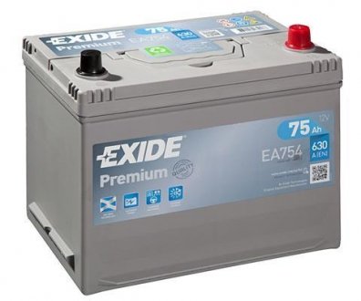 Стартерна батарея (акумулятор) EXIDE EA754