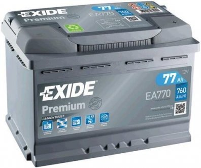 Стартерна батарея (акумулятор) EXIDE EA770