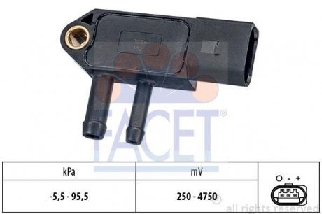 Датчик абсолютного тиску (Manifold Air Pressure Sensor, MAP sensor) FACET 10.3264