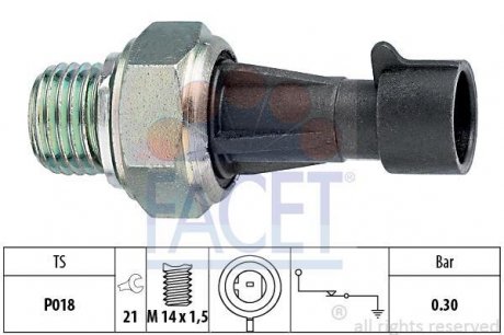 Датчик тиску мастила FACET 7.0096