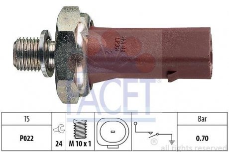 Датчик тиску мастила FACET 7.0132