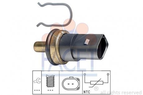 Датчик температури рідини охолодження. Датчик, температура охлаждающей жидкости. Датчик, температура охлаждающей жидкости FACET 7.3278