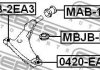 Кульова опора ПЕРЕДНЕГО НИЖНЕГО РЫЧАГА (MITSUBISHI GALANT EA3A/EA8A USA 1996-2003) FEBEST 0420EA3 (фото 2)