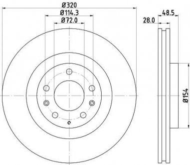 Диск гальмівний 55034PRO HELLA 8DD355118-201