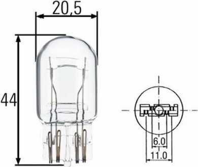 Лампа накалу, сигналу гальмування HELLA 8GD008893-002