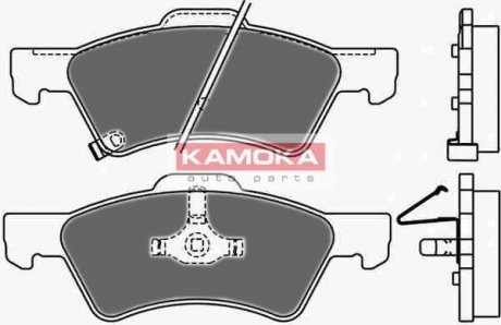 Гальмівні колодки, дискове гальмо (набір) KAMOKA JQ1013020 (фото 1)