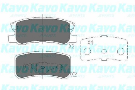 Комплект гальмівних колодок KAVO KBP-5515