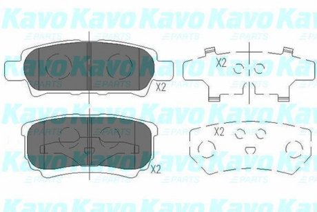 Комплект гальмівних колодок KAVO KBP-5518