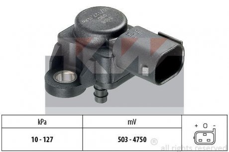 Датчик давления воздуха, высотный корректор. Датчик, давление во впускном газопроводе KW 493106