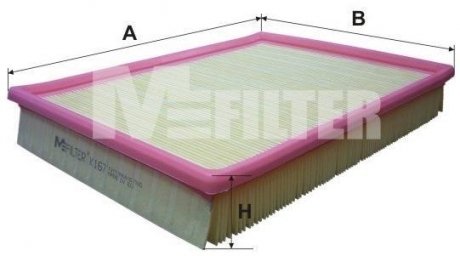 Фільтр повітряний M-FILTER K167