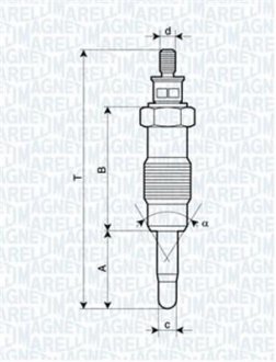 Свічка розжарювання MAGNETI MARELLI 062580704304