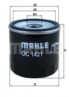 Фільтр оливи MAHLE / KNECHT OC 1421