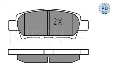 Колодки гальмівні MITSUBISHI T. OUTLANDER 03-/LANCER 08- MEYLE 0252401416PD