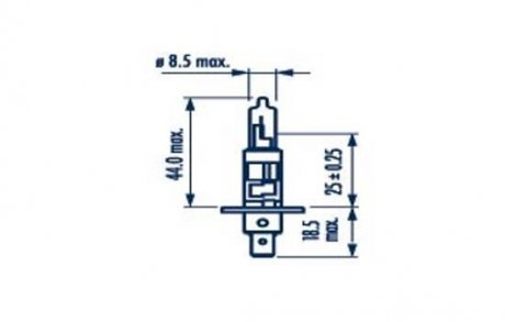 Автолампа H1 55W P14,5S RP50+ 12V 55W P14,5s CP NARVA 48334