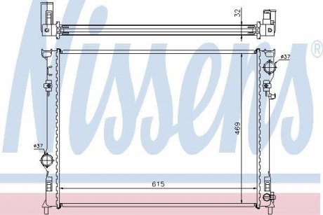 Радіатор системи охолодження NISSENS 61014A