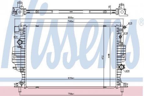 Радіатор системи охолодження NISSENS 620156