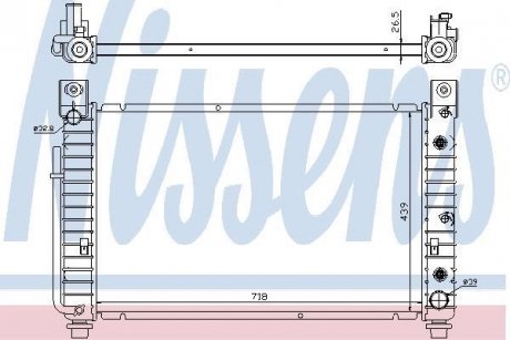 Радіатор, охолодження двигуна NISSENS 69092