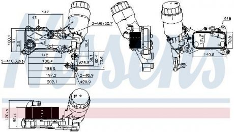 Масляний радіатор NISSENS 90836