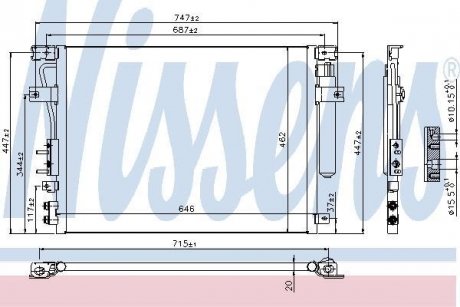 Радіатор кондиціонера NISSENS 940348